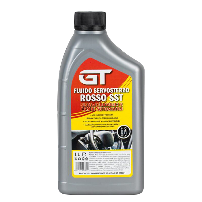 Cod. GTATF - GT FLUIDO SERVOSTERZO ROSSO SST SISTEMI IDRAULICI E CAMBI AUTOMATICI - 1LT